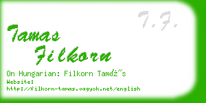 tamas filkorn business card